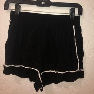Black stretchy high waisted shorts